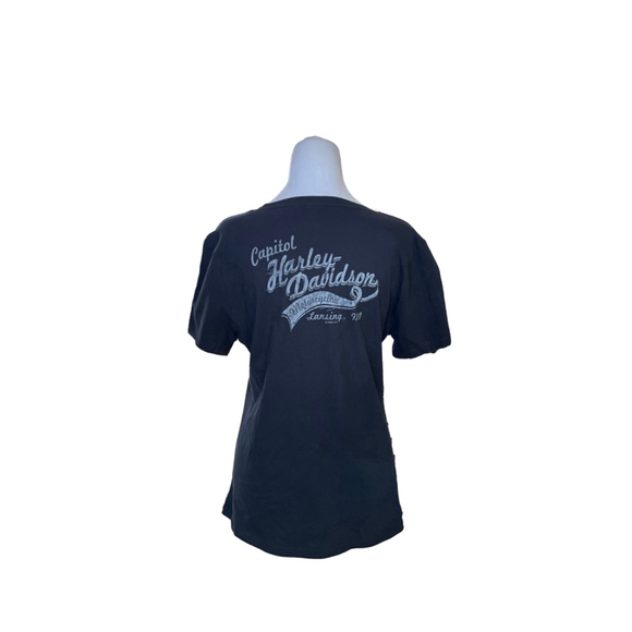 Women’s Harley Davidson Black T-Shirt Size L - Picture 2 of 3